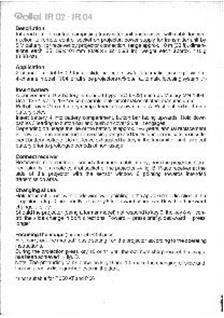 Rollei IR 02 - Remote Control manual. Camera Instructions.